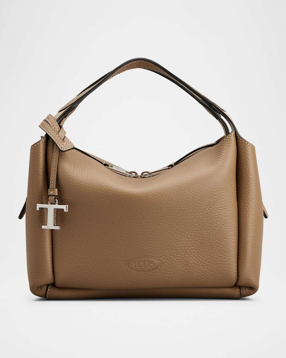 API Mini Zip Leather Top-Handle Bag